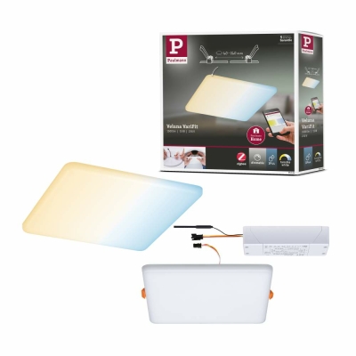 Paulmann LED Einbaupanel Veluna VariFit Zigbee Tunable White 185x185mm IP44 15W