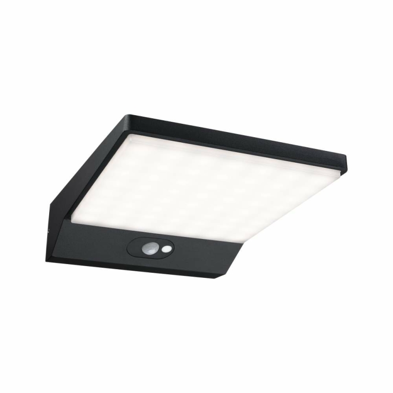 Paulmann LED Außenwandleuchte Ronea Bewegungsmelder IP44 180x250mm 3000K 10,5W 680lm 230V Dunkelgrau Aluminium