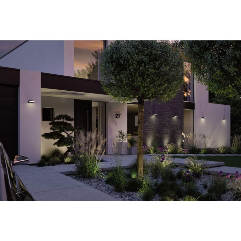 Solar Wandleuchte IP44 3.000K 5W Aluminium V