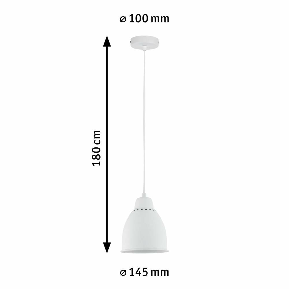 ohne 79764 1-flammig Neordic Pendelleuchte | Weiß Pflanzenleuchte Hilla Paulmann Lampen1a