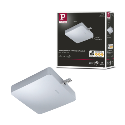 Paulmann URail Einspeisung Smart Home Zigbee Chrom matt Mitteleinspeisung max. 300W