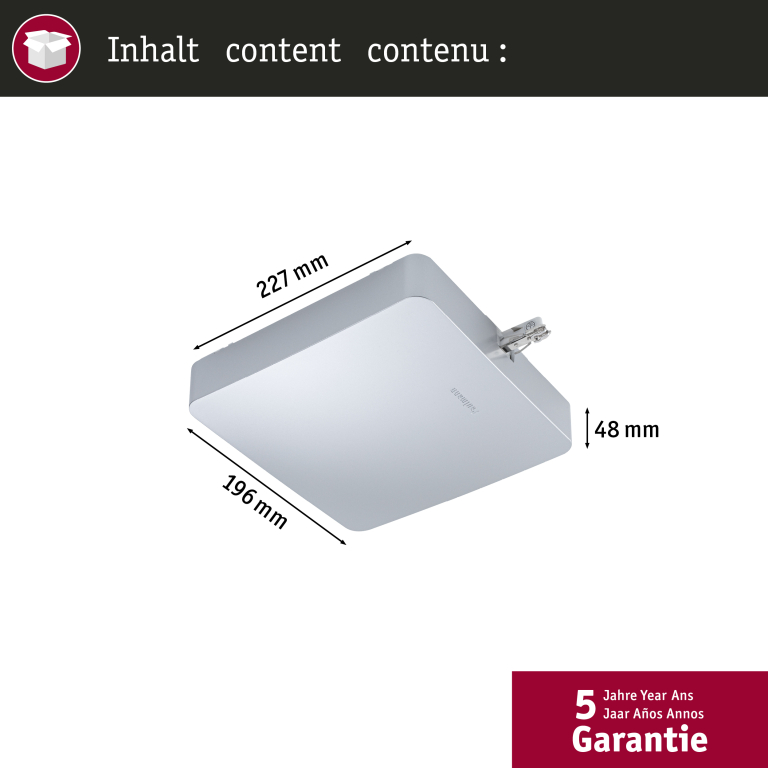 Paulmann URail ZigBee Mittel-Einspeisung Weiß Smart Home max. 300W