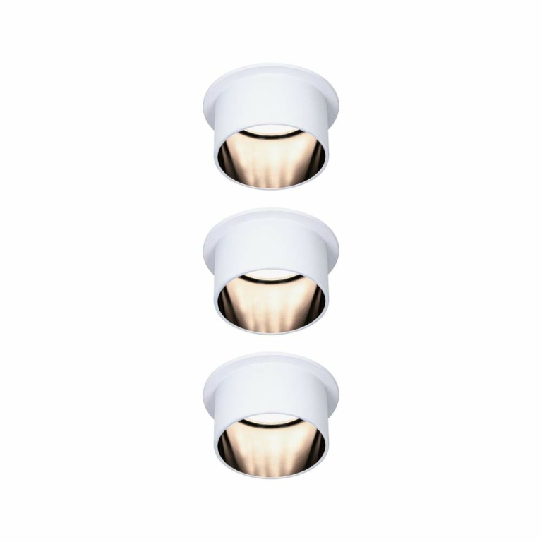 Paulmann Einbauleuchte LED Gil 6W Weiß matt#Schwarz matt IP44 2.700K 3-Stufen-dimmbar