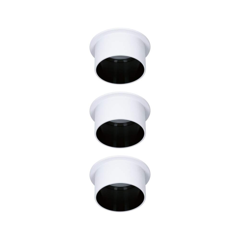 Paulmann Einbauleuchte LED Gil 6W Weiß matt#Schwarz matt IP44 2.700K 3-Stufen-dimmbar