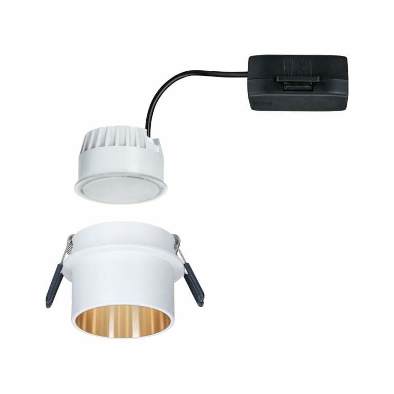 Paulmann Einbauleuchte LED Gil 6W Weiß matt#Gold IP44 2.700K 3-Stufen-dimmbar
