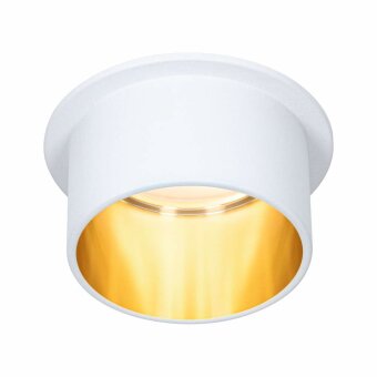 Paulmann Einbauleuchte LED Gil 6W Weiß matt#Gold IP44 2.700K 3-Stufen-dimmbar