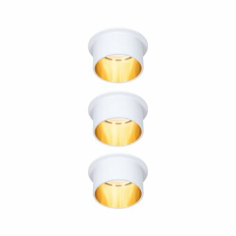 Paulmann Einbauleuchte LED Gil 6W Weiß matt#Gold IP44 2.700K 3-Stufen-dimmbar