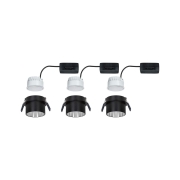Einbauleuchte LED Gil 6W Schwarz matt#Eisen gebürstet IP44 2.700K 3-Stufen-dimmbar