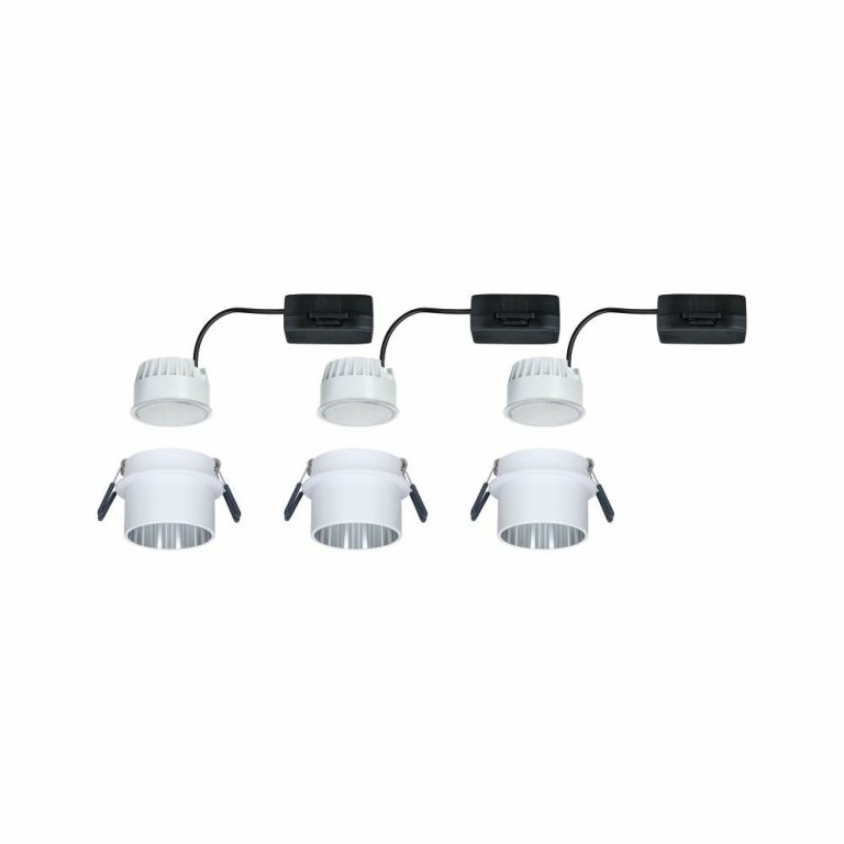 Paulmann Einbauleuchte LED Gil 6W Weiß matt#Eisen gebürstet IP44 2.700K 3-Stufen-dimmbar