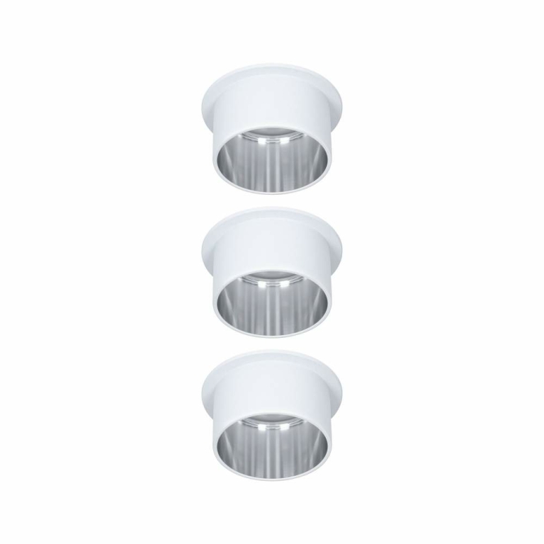 Paulmann Einbauleuchte LED Gil 6W Weiß matt#Eisen gebürstet IP44 2.700K 3-Stufen-dimmbar