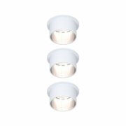 Einbauleuchte LED Gil 6W Weiß matt#Eisen gebürstet IP44 2.700K 3-Stufen-dimmbar