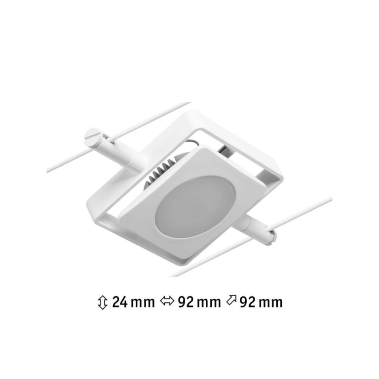 Paulmann LED Seilsystem MacLED Einzelspot 250lm 4,5W 3000K 12V Weiß matt/Chrom