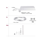 CorDuo Seilsystem Basisset Chrom matt max. 60W 12V DC