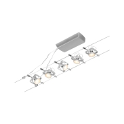 Seilsystem Mac II Basisset GU5,3 max. 5x10W 230/12V Chrom matt