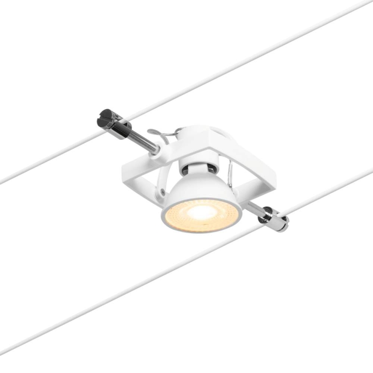 Paulmann Seilsystem Mac II Basisset GU5,3 max. 5x10W 230/12V Weiß matt/Chrom