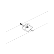 Seilsystem Mac II Basisset GU5,3 max. 5x10W 230/12V Weiß matt/Chrom