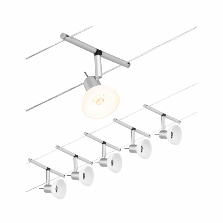 Paulmann Seilsystem Sheela Basisset GU5,3 max. 5x10W 230/12V Chrom matt