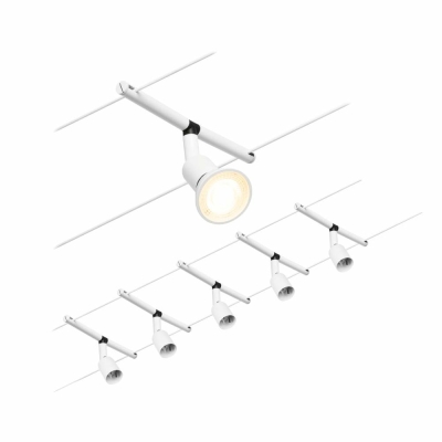 Paulmann Seilsystem Salt Basisset GU5,3 max. 5x10W 230/12V Weiß matt/Chrom