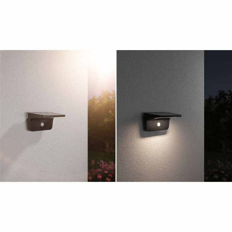 Paulmann Outdoor Solar LED-Wandleuchte Cyrus anthrazit mit Bewegungsmelder IP44 350lm 3000K