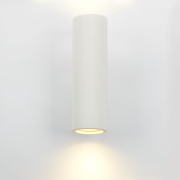 famlights | Gipswandleuchte Peter in Weiß GU10 max. 2 x 35W