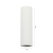 famlights | Gipswandleuchte Peter in Weiß GU10 max. 2 x 35W