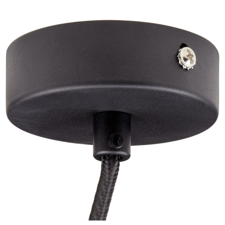 famlights | Betonpendelleuchte Daniela mit schwarzem Kabel in Grau E27 max. 25W