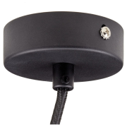 famlights | Betonpendelleuchte Daniela mit schwarzem Kabel in Grau E27 max. 25W