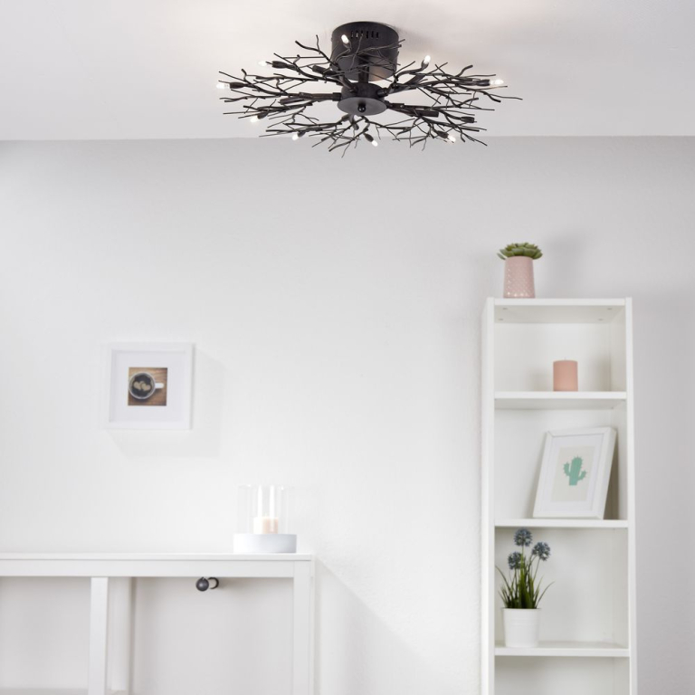 famlights famlights | Deckenleuchte Äste Metall in Rostfarbig G4 max. 10 x 10W