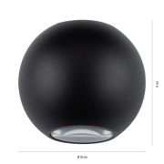 famlights | LED Wandleuchte Denver Aluminium in Schwarz
