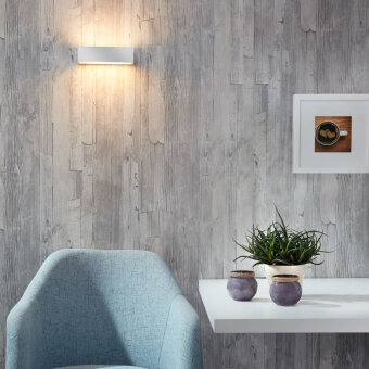 famlights | LED Wandleuchte Eindhoven Aluminium in Silber 182 mm