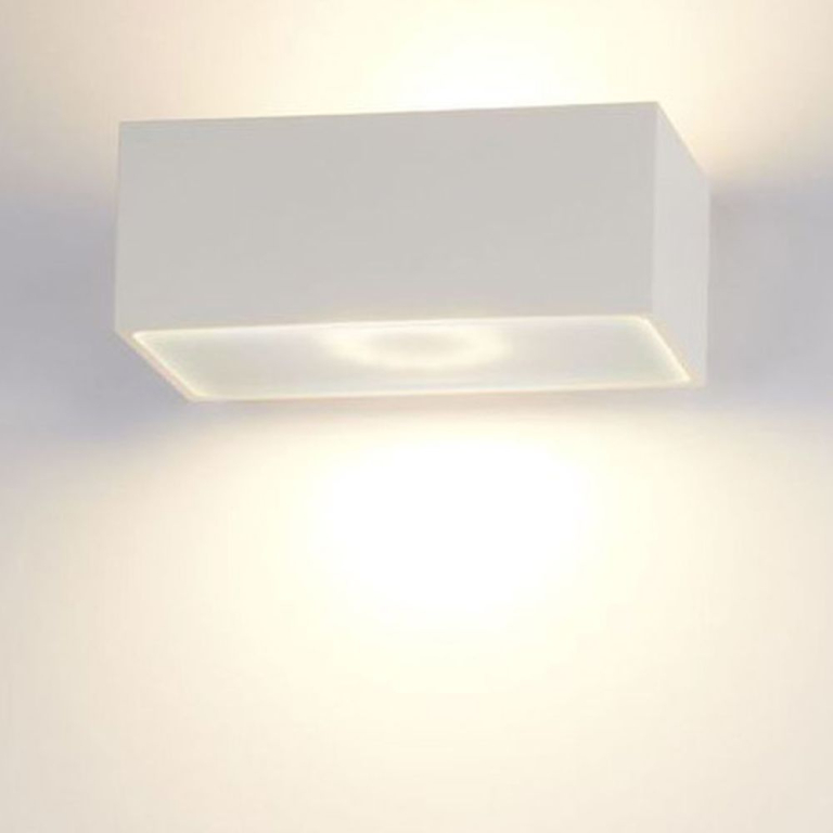 famlights famlights | LED Wandleuchte Eindhoven Aluminium in Weiß 130 mm