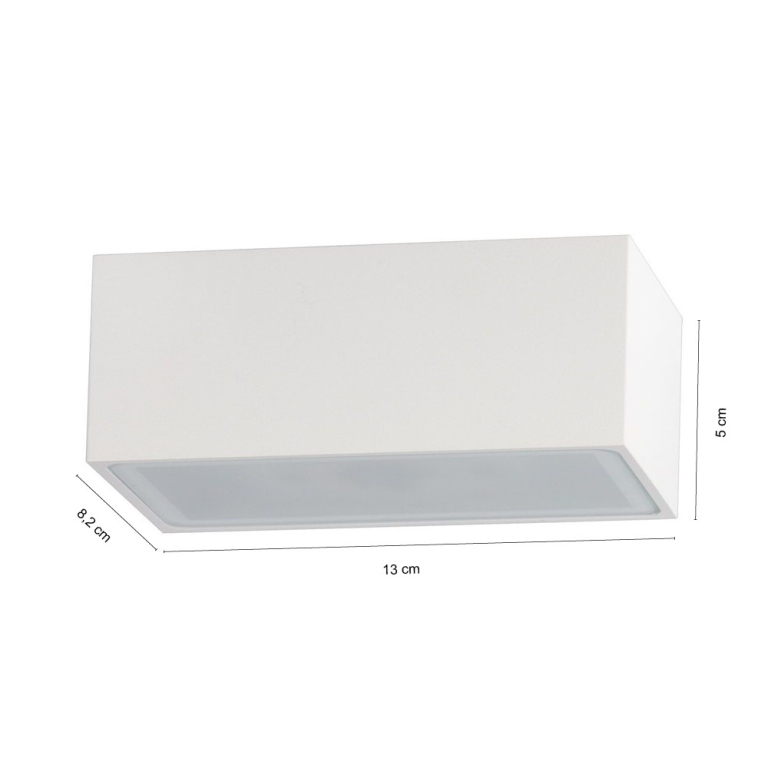 famlights famlights | LED Wandleuchte Eindhoven Aluminium in Weiß 130 mm
