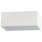 famlights | LED Wandleuchte Eindhoven Aluminium in Weiß 130 mm