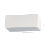 famlights | LED Wandleuchte Eindhoven Aluminium in Weiß 130 mm