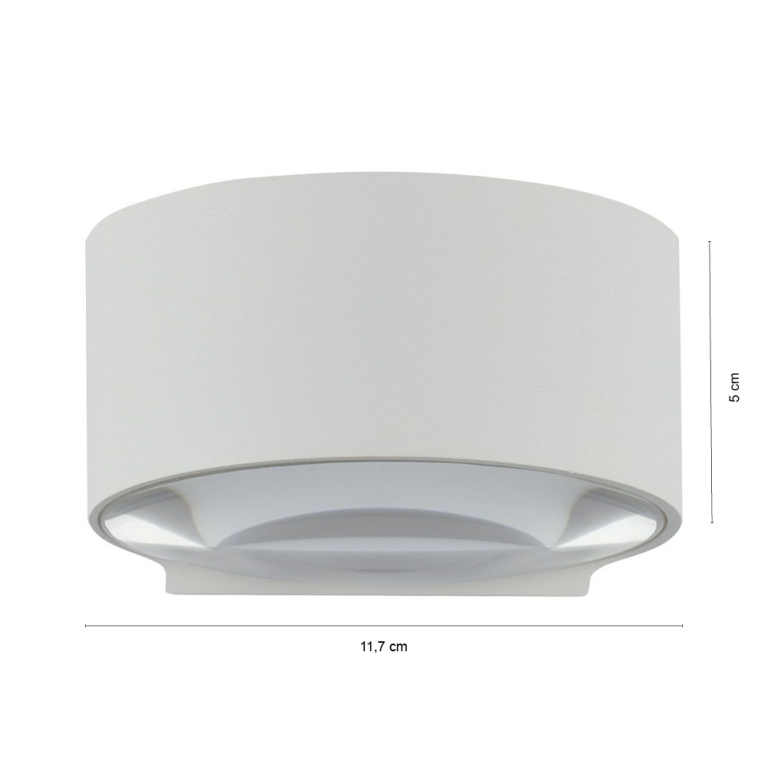 famlights famlights | LED Wandleuchte Hudson Aluminium in Weiß