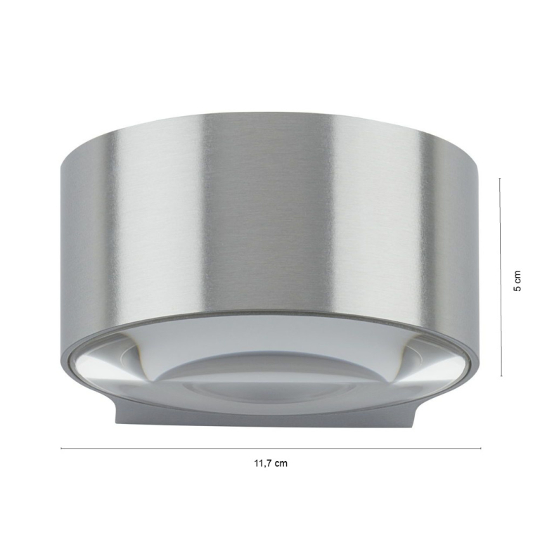 famlights famlights | LED Wandleuchte Hudson Aluminium in Silber