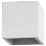 famlights | LED Wandleuchte Cube Aluminium in Silber