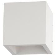 famlights | LED Wandleuchte Cube Aluminium in Weiß