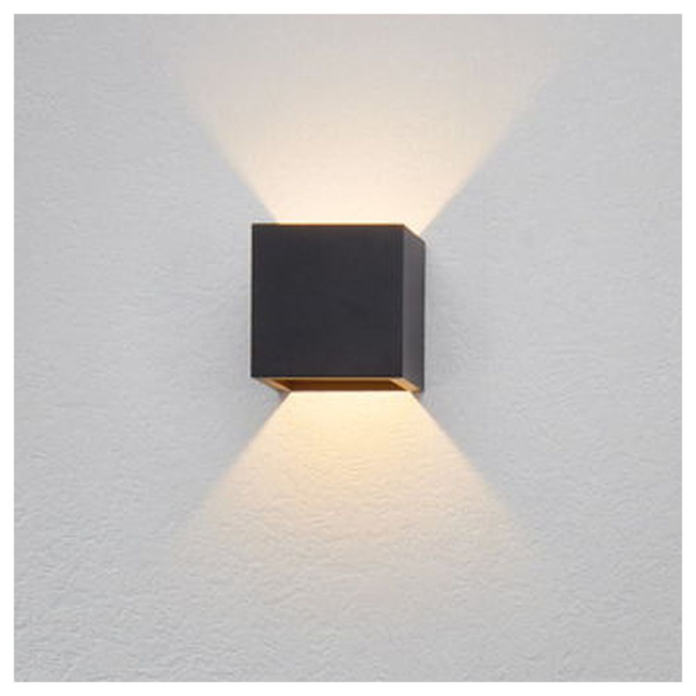 famlights famlights | LED Wandleuchte Cube Aluminium in Anthrazit
