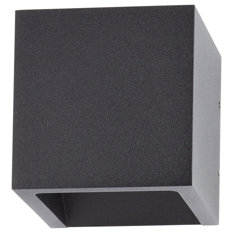 famlights famlights | LED Wandleuchte Cube Aluminium in Anthrazit