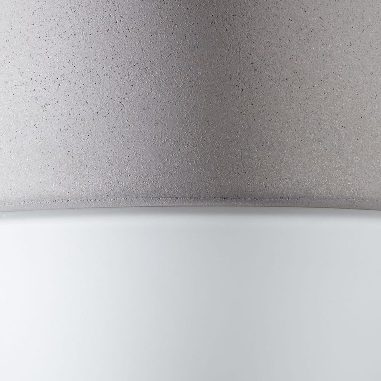 famlights famlights | Pendelleuchte Dinko aus Beton und Glas in Grau und Weiß, E27, max. 25W