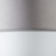famlights | Pendelleuchte Dinko aus Beton und Glas in Grau und Weiß, E27, max. 25W