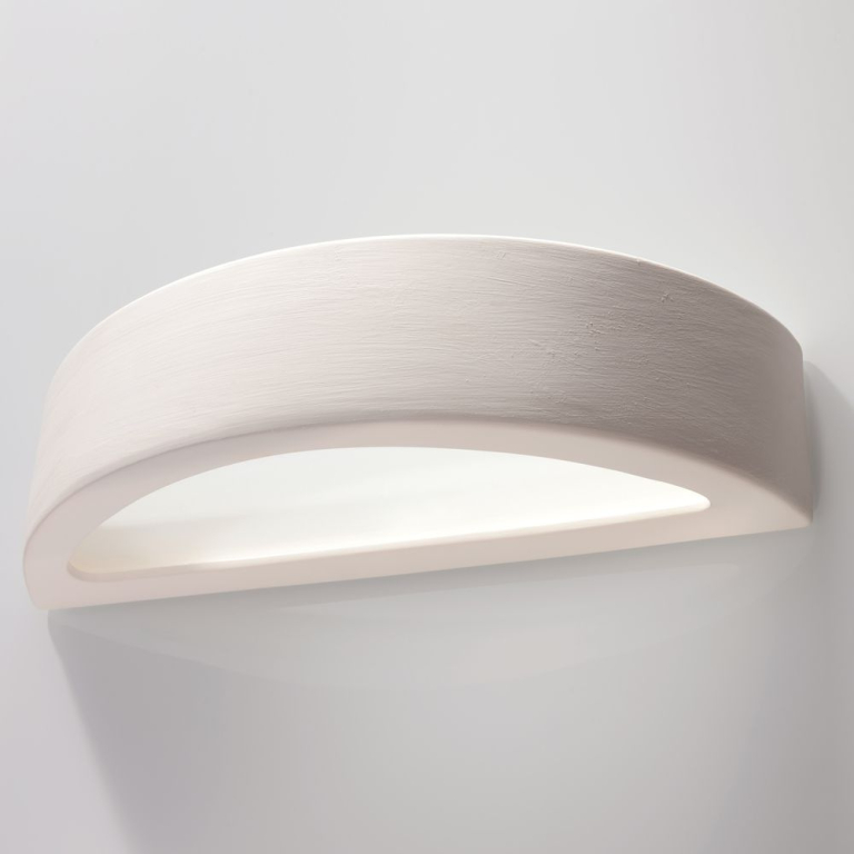 famlights famlights | Wandleuchte Aaron aus Keramik in Weiß E27 max. 60W