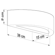 famlights | Wandleuchte Aaron aus Keramik in Weiß E27 max. 60W