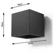 famlights | Wandleuchte Alicia aus Aluminium in Schwarz G9 max. 40W