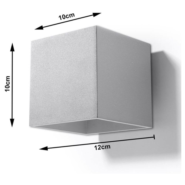 famlights famlights | Wandleuchte Alicia aus Aluminium in Grau G9 max. 40W