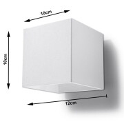 famlights | Wandleuchte Alicia aus Aluminium in Weiß G9 max. 40W