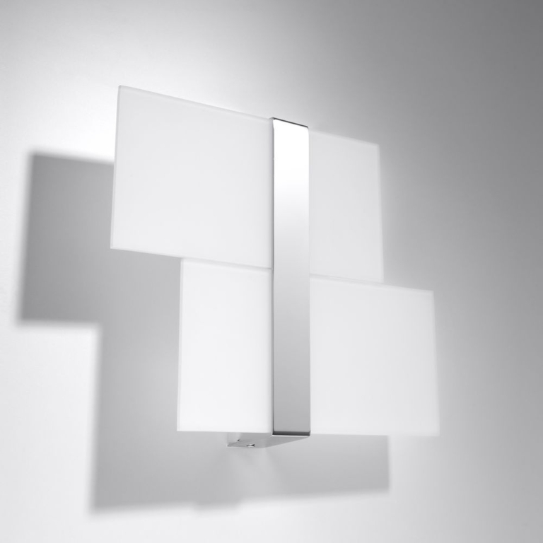 famlights famlights | Wandleuchte Anton aus Glas in Weiß G9 max. 2 x 40W