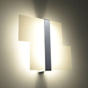 famlights | Wandleuchte Anton aus Glas in Weiß G9 max. 2 x 40W