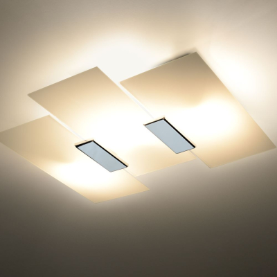 famlights famlights | Deckenleuchte Armin aus Glas in Weiß E27 max. 3 x 60W